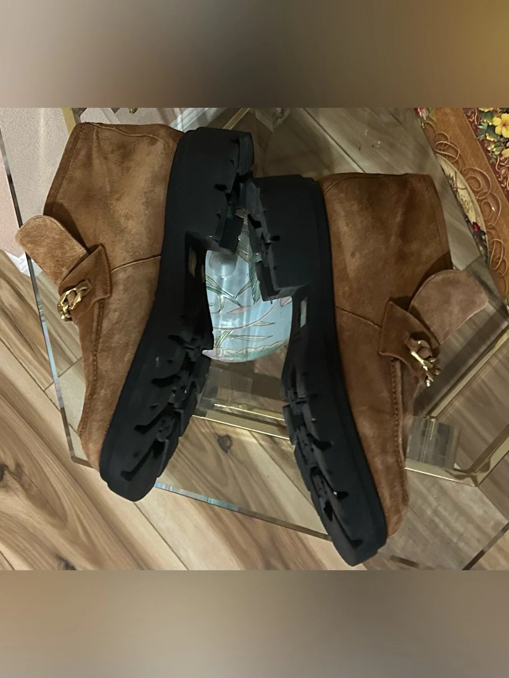 Stuart Weitzman Soluxe Hudson Chukka Bootie Suede Loafers Size 10